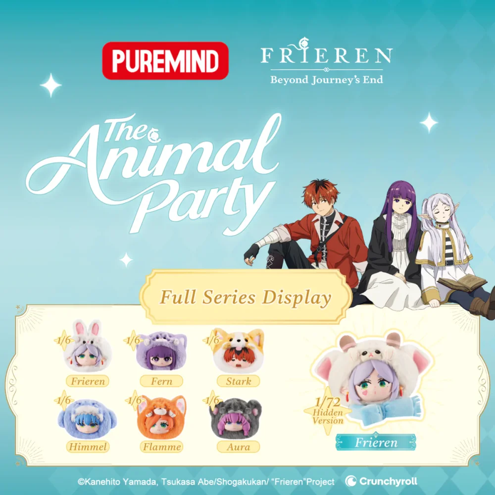 Frieren The Animal Party-Vinyl Plush Blind Box - 1 Unidade